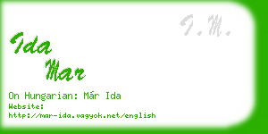 ida mar business card